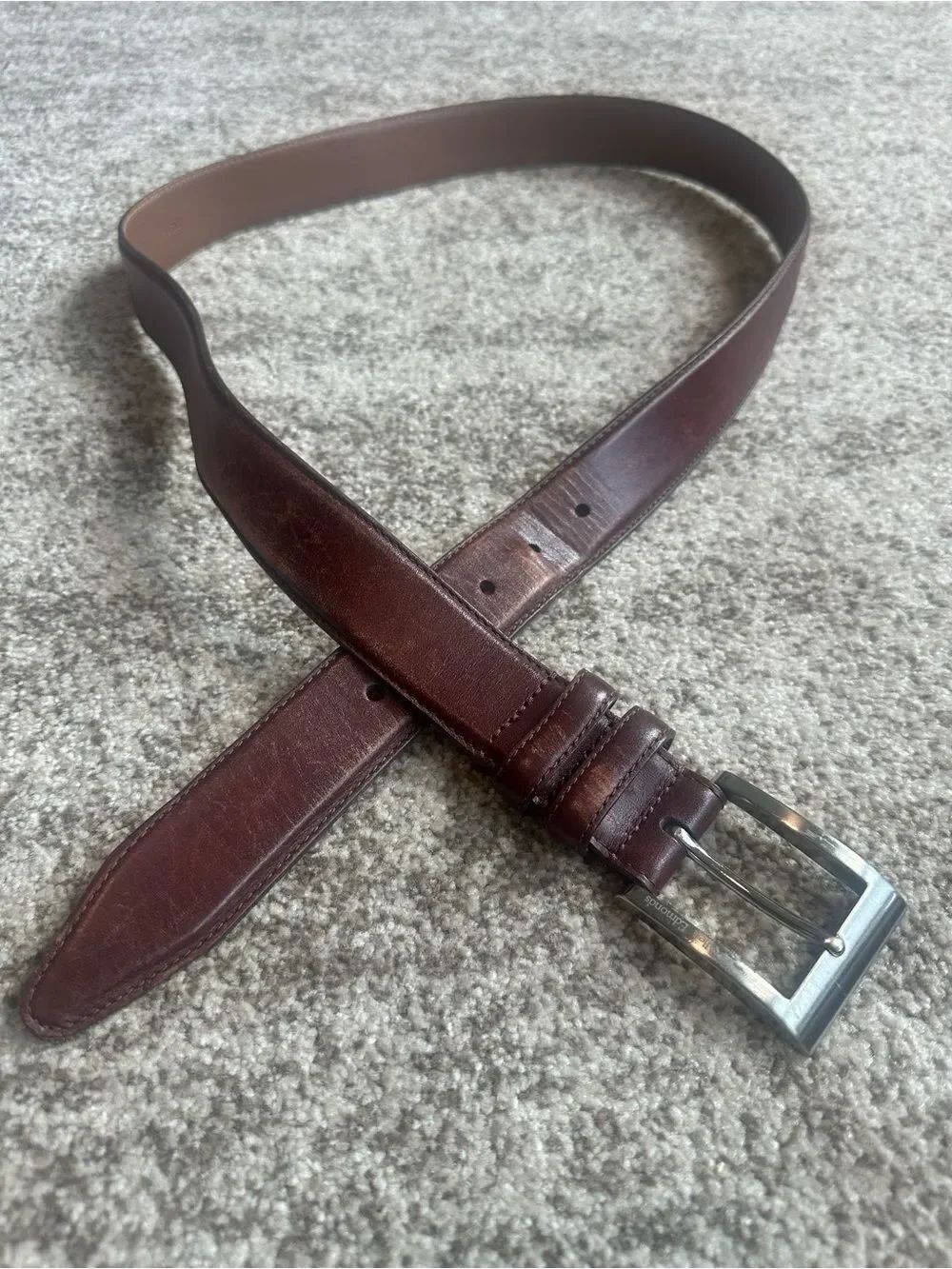 Allen Edmonds Brown Leather Men’s Belt 40